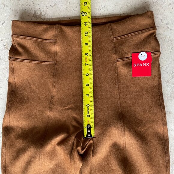 NWT Spanx High Waisted Faux Suede Leggings Rich Camel, Size M - Picture 13 of 13